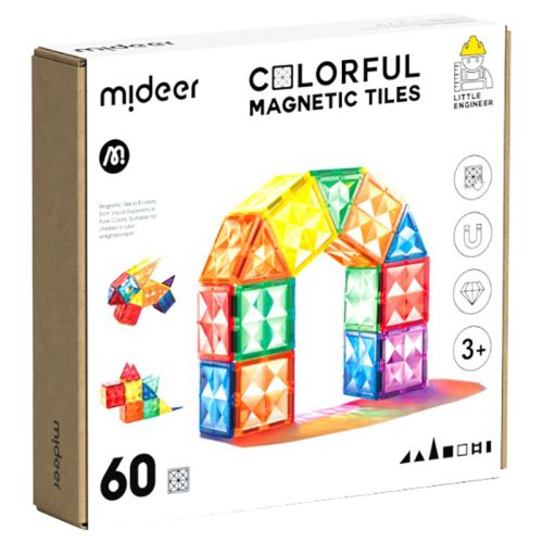 Farebná magnetická stavebnica 60 ks