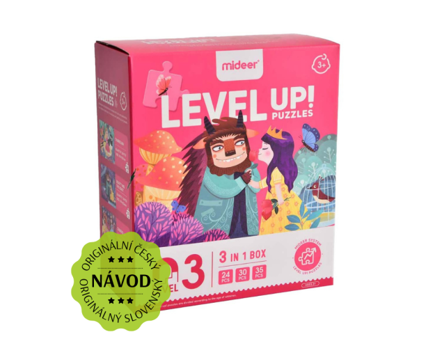 LEVEL UP! 03 - Dobrodružství princezen puzzle 3v1 verze 2022