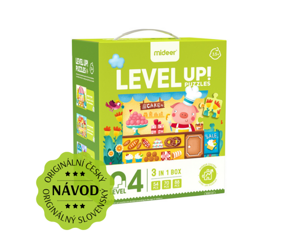 LEVEL UP! 04 - Pohádkové stavby puzzle 3v1