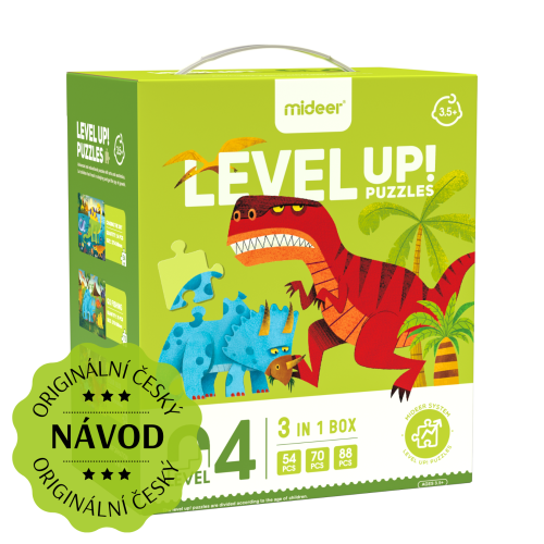 LEVEL UP! 04 - Dinosauři puzzle 3v1