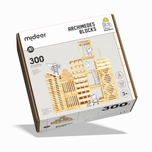Dřevěné stavební kostky ARCHIMEDES BLOCKS - 300 dílků