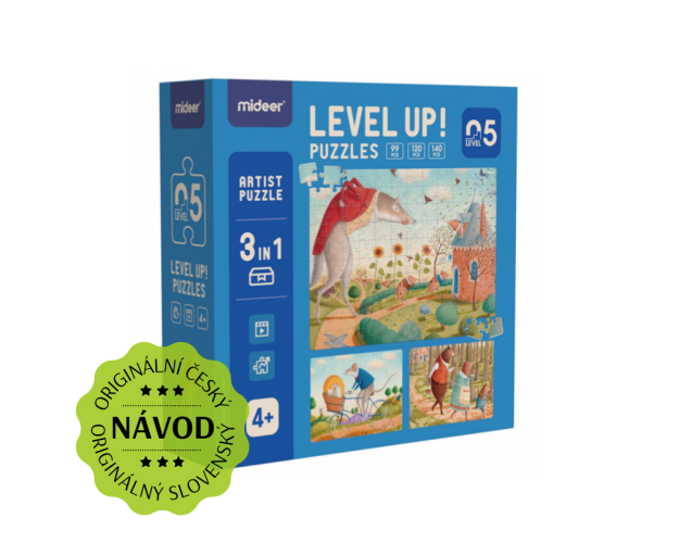 LEVEL UP! 05 - Zvířecí hrdinové puzzle 3v1