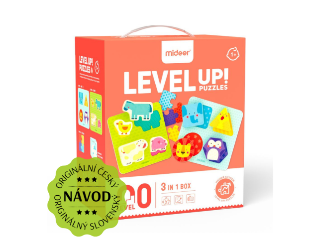 LEVEL UP! 0 - Zvierací kamaráti puzzle 3v1