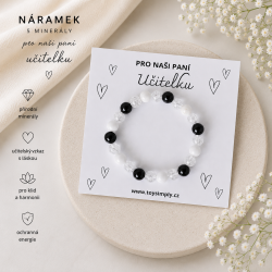 Náramek s minerály pro paní učitelku varianta onyx