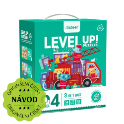 LEVEL UP! 04 - Dopravní prostředky puzzle 3v1