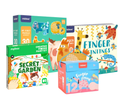 První tvoření s Mideer – barvy, malování a puzzle pro nejmenší