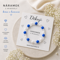 Náramek s minerály "Děkuji"