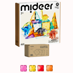 SADA Stavebnice Dinosauři 48 ks+ Magnetické dílky hřejivé CELKEM 68 ks